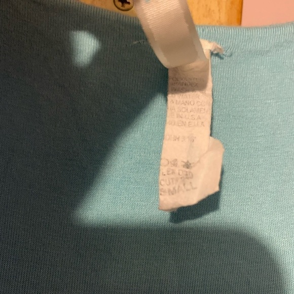 Bellamie small maxi dress cotton top with silky soft bottom EUC pink and blue - Picture 4 of 5